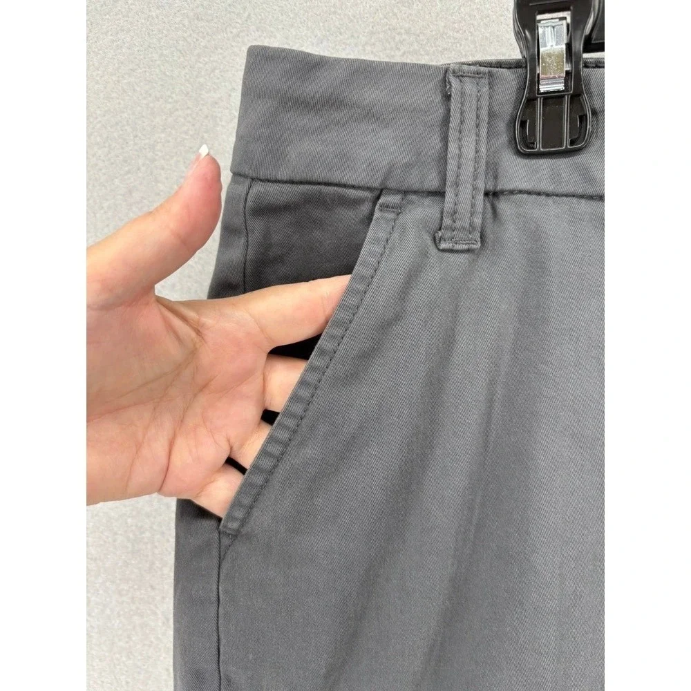 CASLON Shorts‎ Womens Sz 16 Gray Casual Cuffed Hem Cotton Blend Pockets Chino